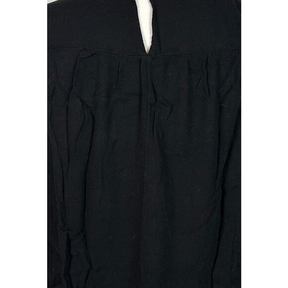 Old Navy Womens Black Small 3/4 Sleeve Top 100% Rayon Keyhole Back - Picture 7 of 8